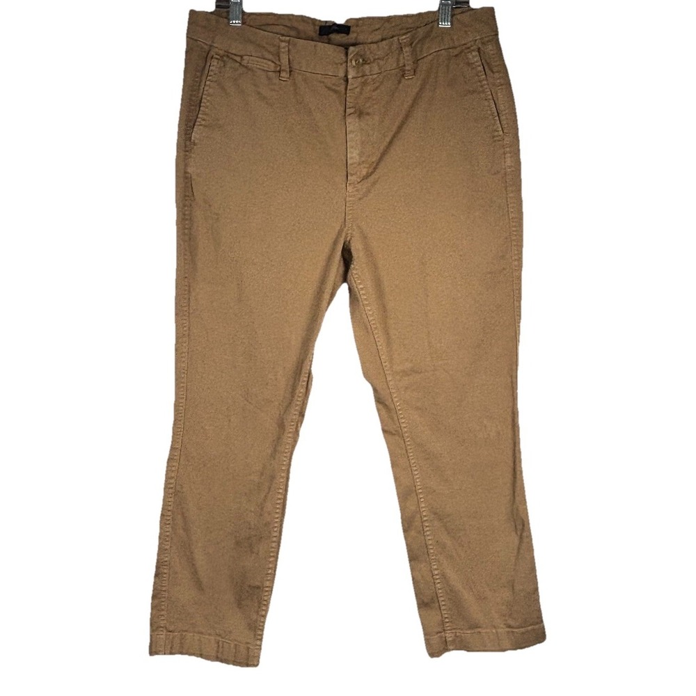 J Crew Broken In Boyfriend Khaki Chino Pants Lightly Distressed‎ Sz 10 Academia